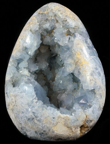 Crystal Filled Celestine (Celestite) Egg Geode #59360